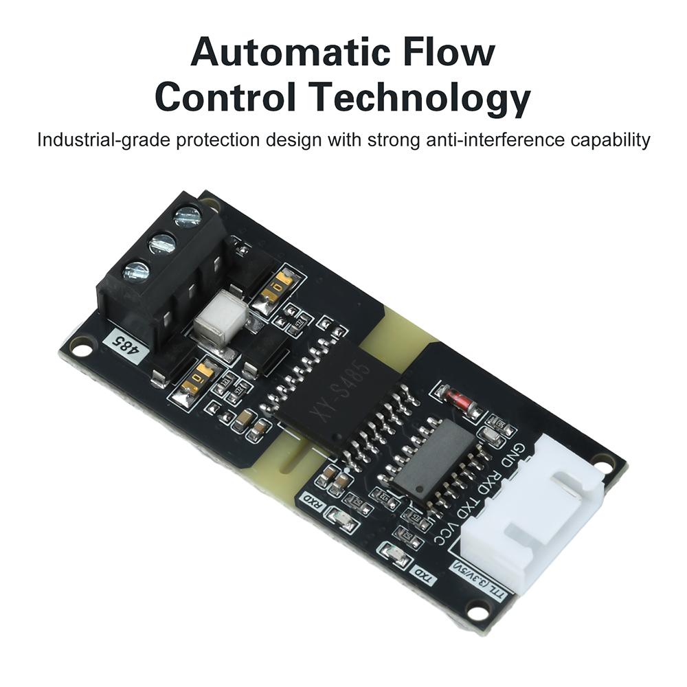 DC 3-5V Isolated TTL to RS485 Level Converter Automatic Flow Control for RS485 to TTL Signal Conversion with RXD  TXD indicator