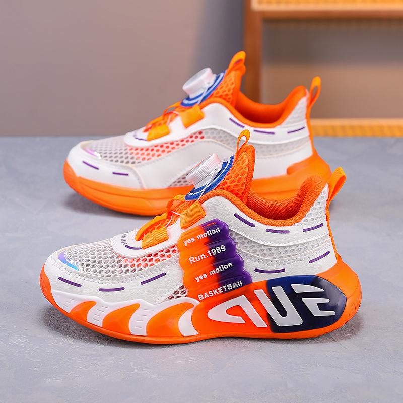 7-12 year old boys shoes summer new running children's sports shoes single net breathable non-slip basketball shoes medium and old children