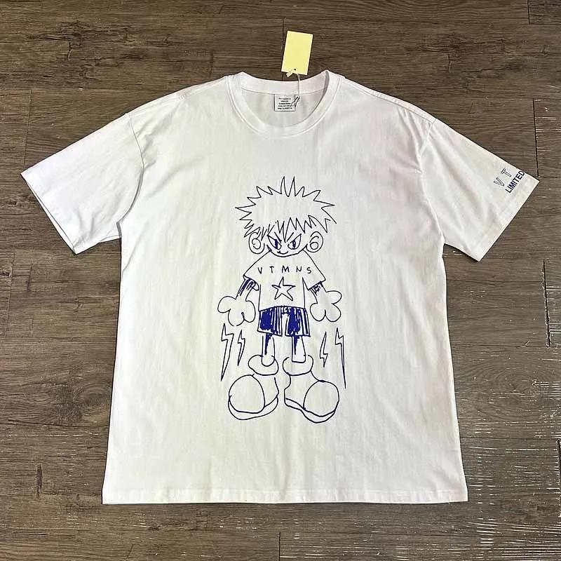 2025 Luxury Vt Logo Full Print Unisex T-shirt T-shirt Hip Hop Super Men Casual Cotton T-shirt Summer Fashion Short Sleeve