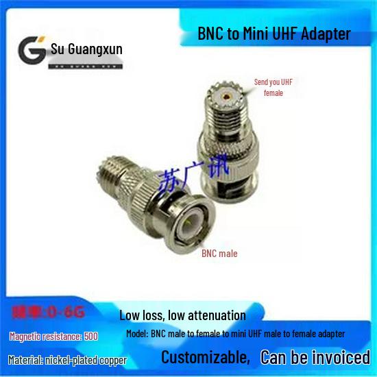BNC To Mini UHF Adapter, Q9 Male/Female To Mini UHF Male/Female, Small M Head Mini UHF-J/K