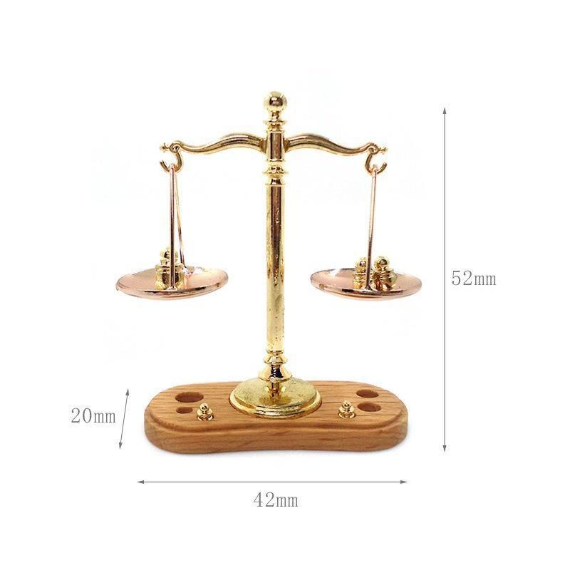 New 1Pc 1/12 Doll House Miniature Accessories Mini Balance Scale Model Toy Decorative Model Toy for Decor Accessories