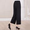Summer High Waist Wide Leg Pants Women Clothes Casual Elastic Waist Plus Size Black Pants