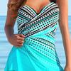 2Pcs/Set Tankini Set Two Piece Boy Shorts Dress Floral Print Beachwear