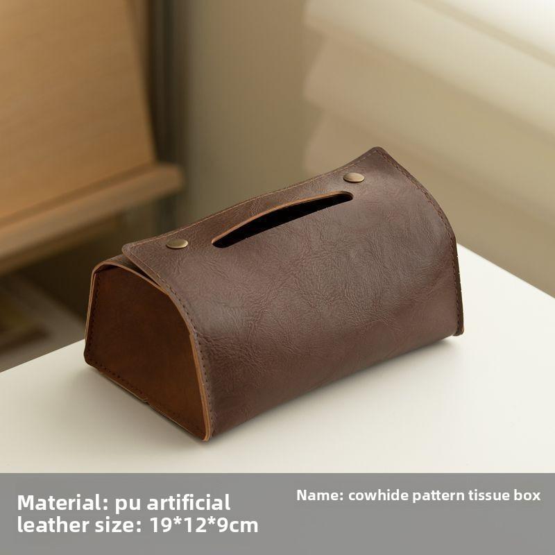 Pu Leather Tissue Box For Living Room With Multi Use Features For Home Decor