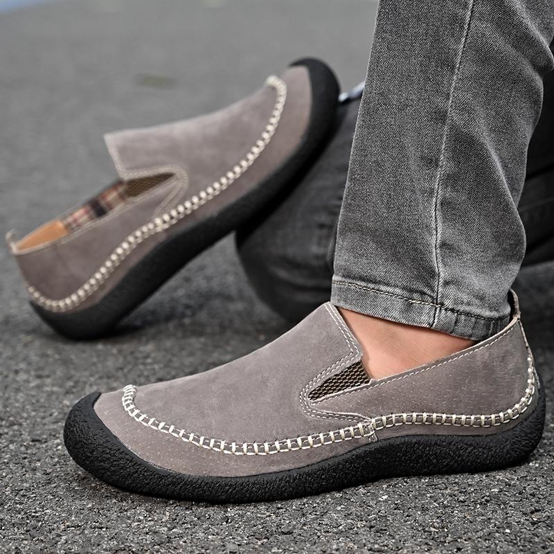 Fashion Mens Casual Shoes Sneakers Fashion Suede  Loafers Comfortable Flat Driving Shoes Zapatos De Hombre Large Size Men outdoor  Shoes
