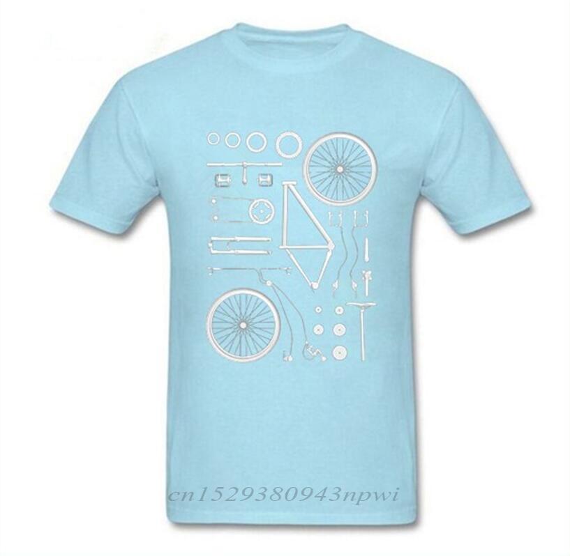 2024 Funny Tshirt Print bicycle MTB T shirts Mountain biker exploded into parts Tee shirt Group Team Clothing tshirt men