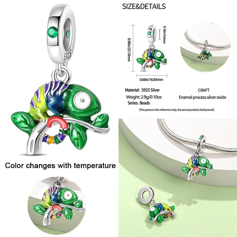 Copper Charm Chameleon Glowworm Light Bulb Firefly Star Moon Pendant Fit Original Bracelet Diy For Jewelry Making