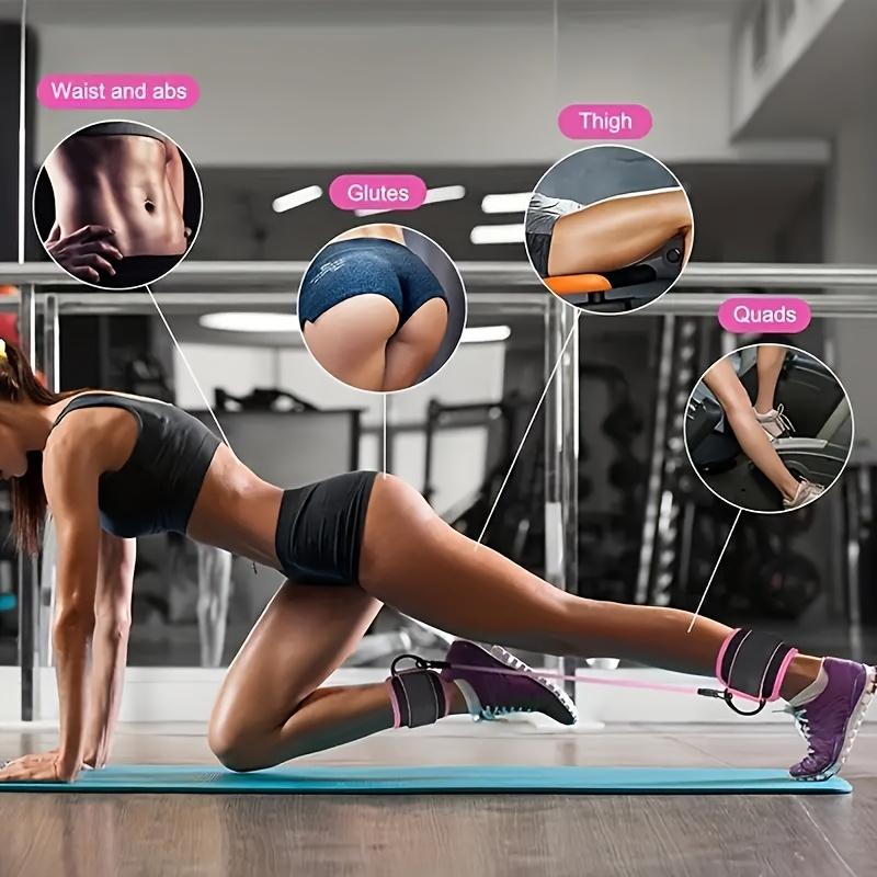 6 Pieces Ankle Bands Leg Workout - Adjustable And Breathable Ankle Bands For Muscle Building, Power Bursts And Leg Sculpting
