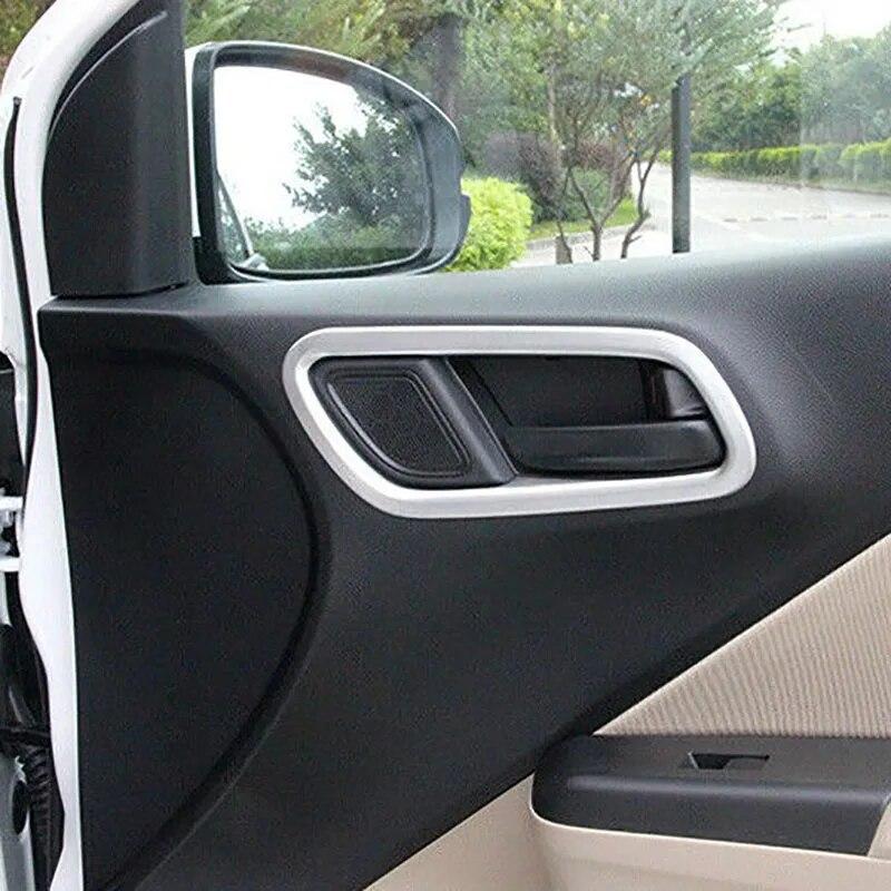 For Honda CITY 2014 2015 2016 Chrome Interior Inner Door Handle Bowl Cover Trim Catch Frame Molding Garnish Surround Matte