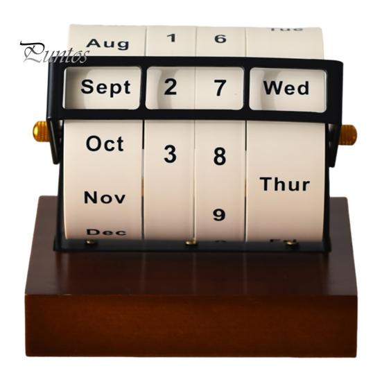 

Деревянный вечный календарь, настольный календарь 2025 года, ручной колесный календарь, многофункциональное настольное украшение для домашнего офиса, школы Sets