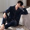 Pajamas Men'S Winter Coral Fleece Thickened Fleece Men'S Autumn And Winter Island Fleece Large Size Spring And Autumn Loungewear Set