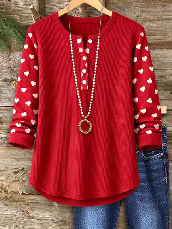 2026 Women s Retro Patchwork Long Sleeve Top for Spring, Autumn, Winter XL