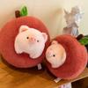 The  Able Apple Pig Plush Toy Doll Cute Pig Doll Detachable Throw Pillow Doll Gift Grabber Doll