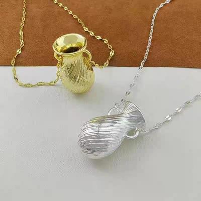 Korean Luxury Vase Pendant Sweater Necklace