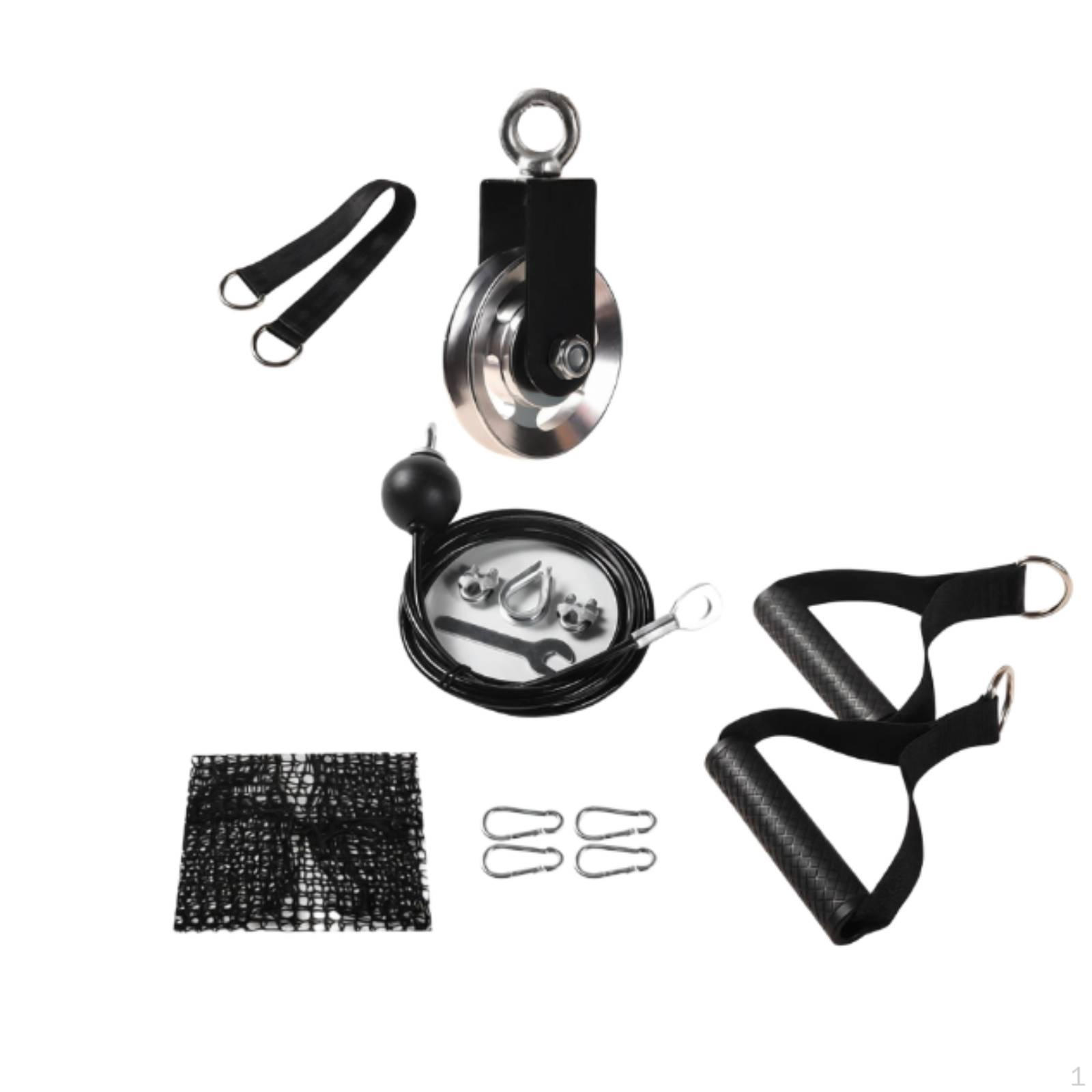 Pulldown Pulley System Back Training Set Steel Wire Rope Fitness Cable Attachment