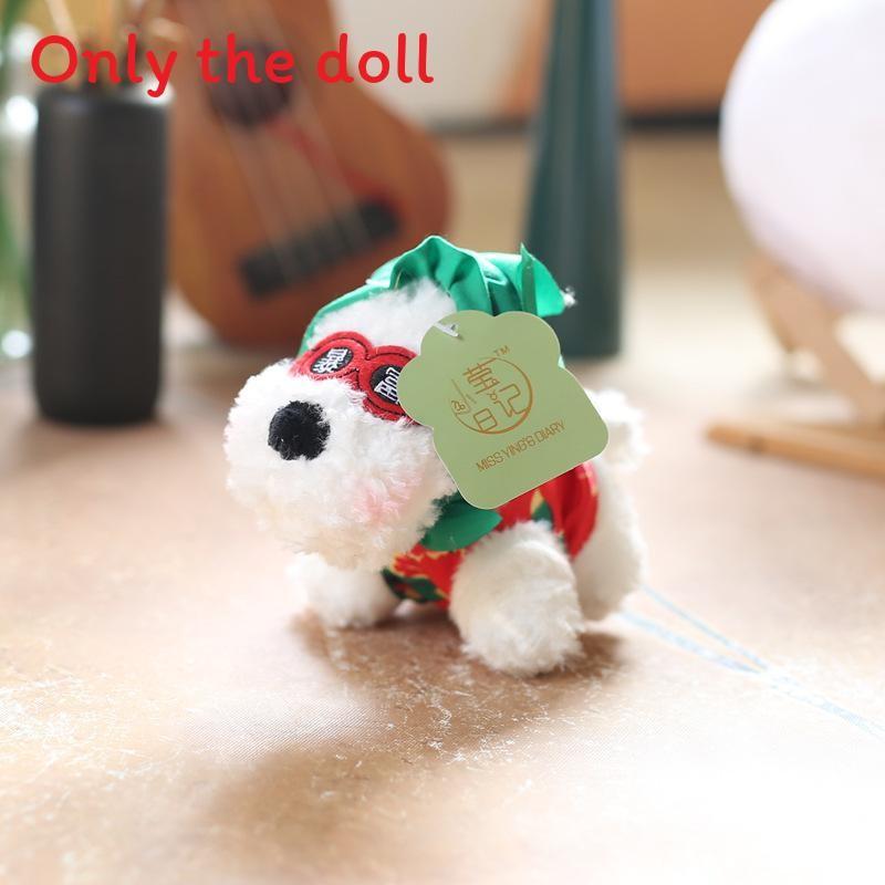 Cute West Highland Terrier Plush Keychain With Soft Short Pile For Bag Decoration And Gift