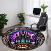 1pc Halloween Stained Glass Chair Carpet for Office Non-Slip, Machine Washable Rug for Office, Room - Polyester, Machine Made Yy251029152