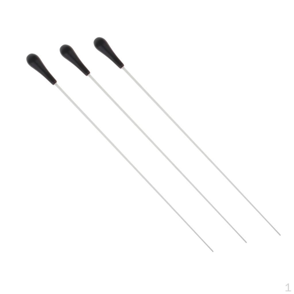 

3x Прочные дирижерские палочки для музыкального дирижера, аксессуар для сцены, черные