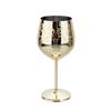 Elegant European Stainless Steel Etched Wine and Champagne Glasses