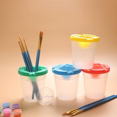 Multifunctional Childrens Paint Cups Plastic Anti Paint Cups Painting Pen Washing Cup  Home