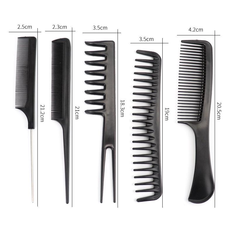 10-Piece Professional Hairdressing Comb Set - Barber & Salon Styling Comb Kit