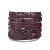 Batman Vintage Rope and Beads Multi-Layer Leather Bracelet Set for Men