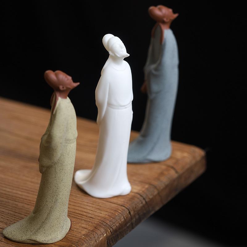 

Ancient Style Ceramic Ornament: Poet Li Bai Drunkard Scene for Zen Home Decor