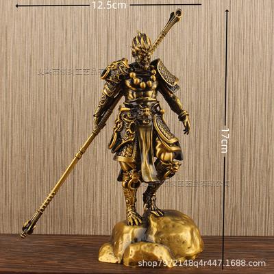 Kovové řemeslo Černá mytologie Wukong Král opic Stolní dekorace Pekelný oheň Bojující Buddha Ozdoba