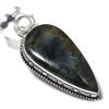 Labradorite Gemstone Handmade 925 Sterling Silver Jewelry Pendant 2.68" m7A44