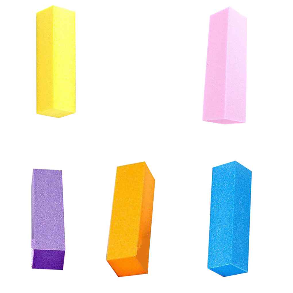 VÝPRODEJ 5 barev brusný papír Art Sanding Buffer Block Leštící pilník Manikúra