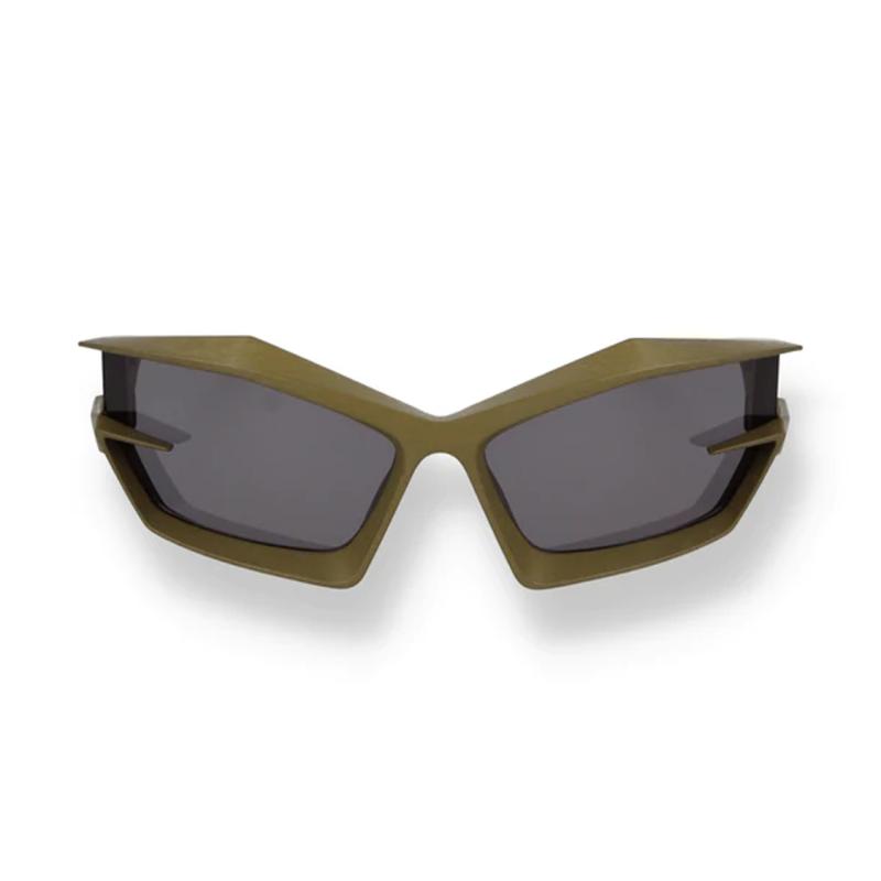

Givenchy Solid Thin Temples Nylon Irregular Sunglasses Unisex Couple Green 69 зелёный