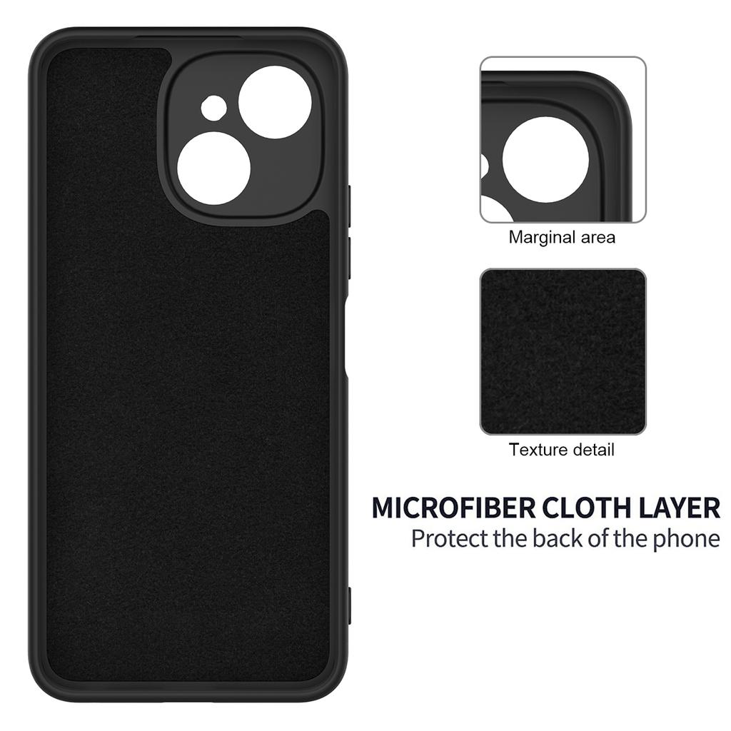 For TECNO Spark 40C Liquid Silicone Case Phone Back Cover with Hand Strap