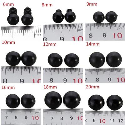 Dolls Accessories Handmade Black Plastic Creativ 10pcs Safety Eyes DIY Bear/dolls/toy Animal Gifts 5-24mm  Accessory