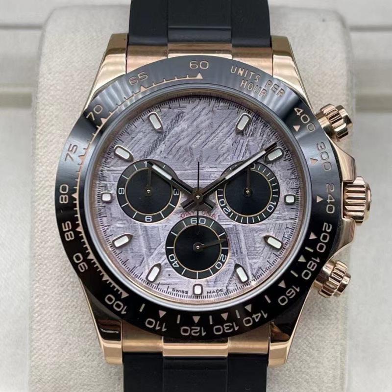 Relógio Mecânico Multifuncional Masculino Laojia Daytona, Design de Três Olhos e Seis Ponteiros