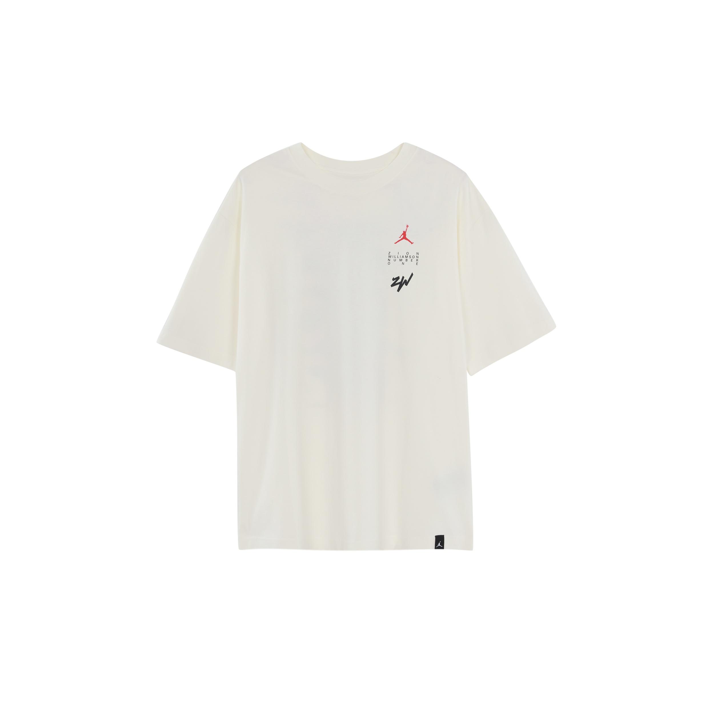 Men s Air Jordan Alphabet Logo Printing Pullover Short Sleeve White T-Shirt DV2451-133 M