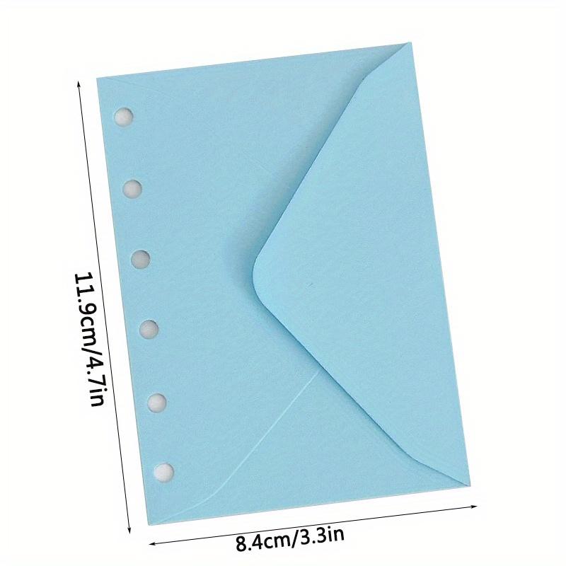 30PCS 6-Hole Zipperless Binder Pockets – A7 Size Envelopes for Binder Wallet, Budget Organizer Inserts, Loose Leaf Money Folder Pouch