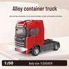 1:50 Alloy Container Transport Truck Model Toy Vehicle Gift Ornament
