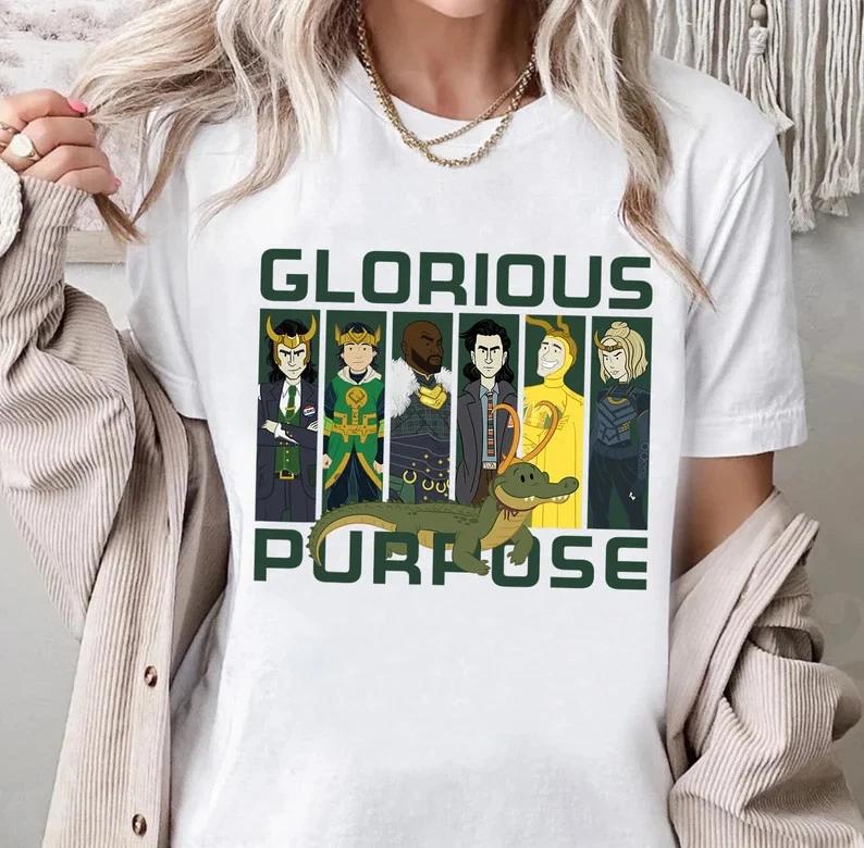 Loki Variants Alligator Loki Glorious Purpose TShirt MCU Fan S