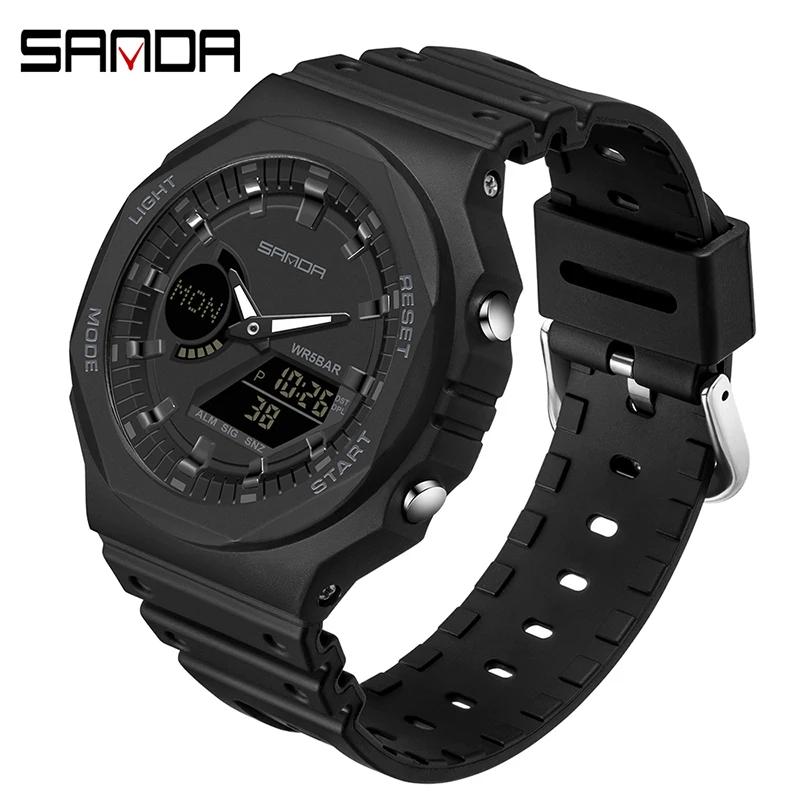 SANDA 6016 Outdoor Sportuhr Herren LED Digitaluhren Militärisch Wasserdicht Datum Elektronische Uhren Junge Mädchen Relogio Masculino