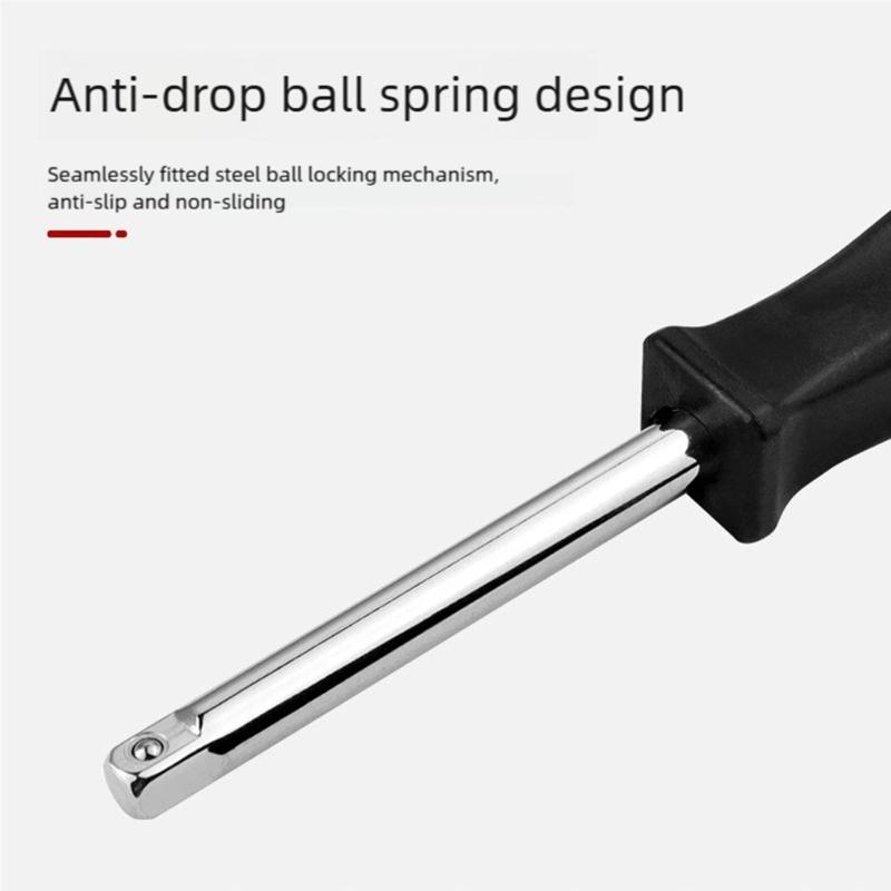 1/4" Drive Carbon Steel Sliding Handle Adapter 2 Pack Socket Wrench Extension For Tight Space Car Repair