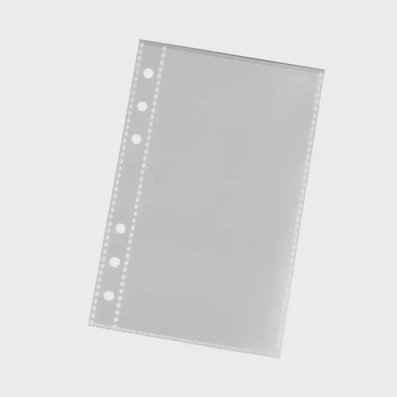 Eco-Friendly A6 Matte Sand Card Book Refill with Grid Pages and Sticker Storage