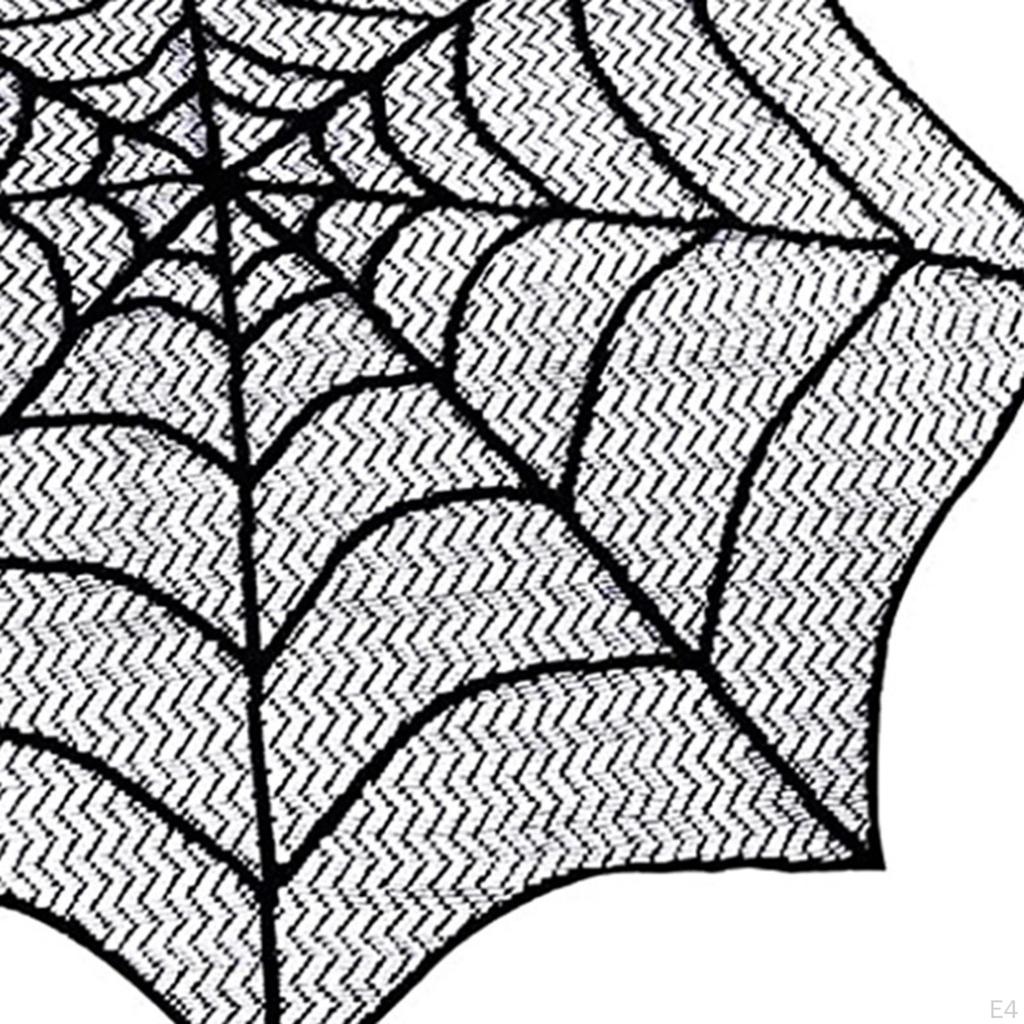 Spiderweb Round Tablecloth for Halloween Party Decor