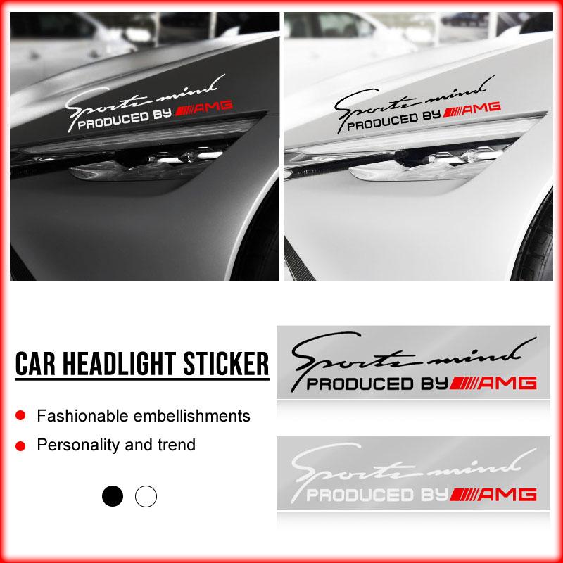 AABIF1 1PCS Car Rearview Mirror Stickers Auto Body Decor Decal Emblem For Mercedes Benz C260 C200 C180 GLA/E/C Class E43 E260 E300 E320