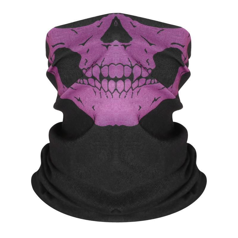 Cycling Men Scarf Halloween Ride Bandana Women Headscarf Ski Skull Half Face Mask Ghost Scarf Neck Hiking Scarves Masks
