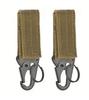 2ks taktická závěsná přezka Molle Nylonový popruh Karabina na opasek Trojúhelníkový přívěsek na klíče pro outdoorové lezení Camping Tool Příslušenství