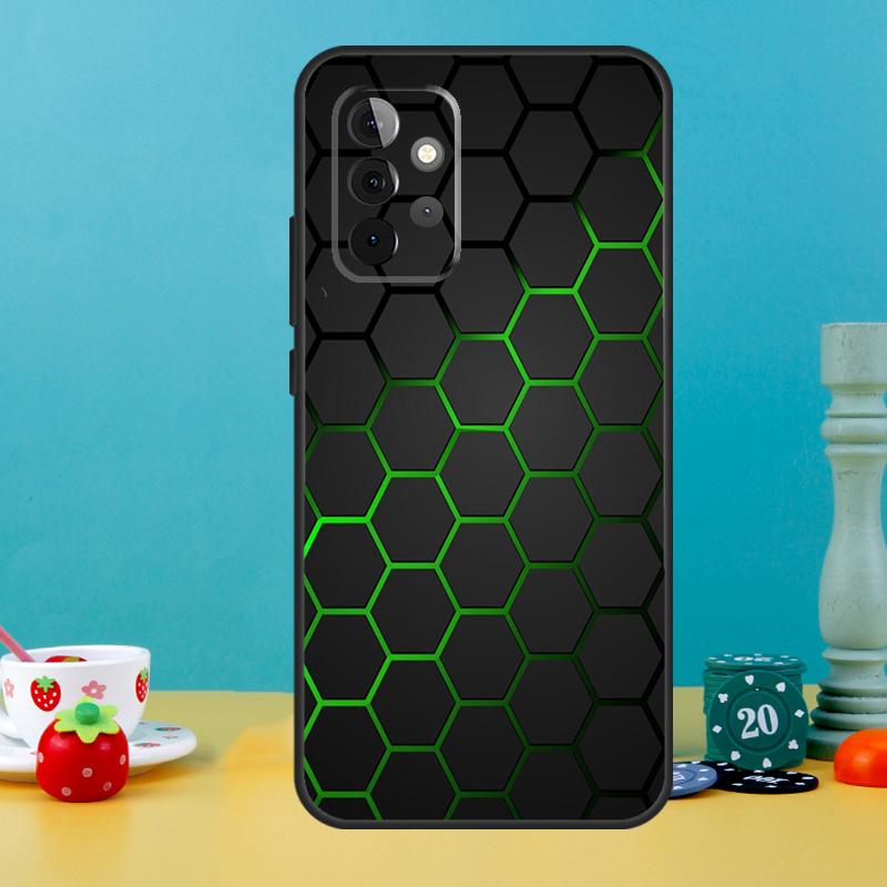 Carbon Fibre Neon Case For Samsung Galaxy A05 A36 A56 A26 A16 A53 A33 A13 A12 A32 A52 A55 A35 A15 A54 A34 A14