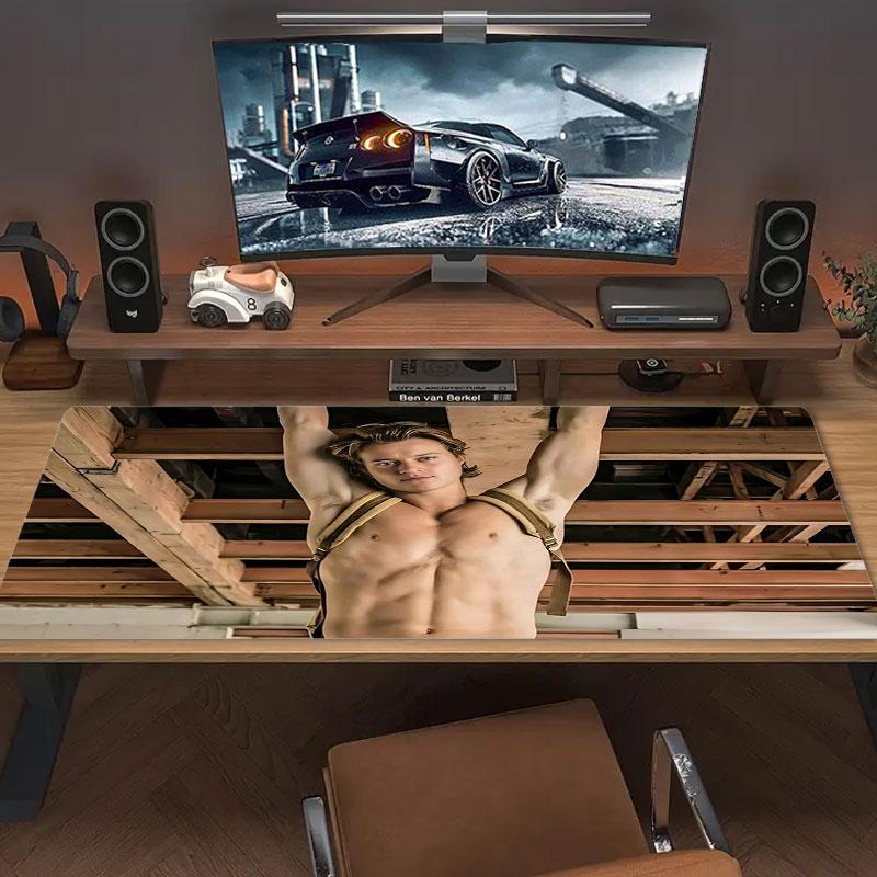 Rudy Pankow JJ Maybank Large Size Mouse Pad Large Gaming Table Cushion Non-slip Laptop Tablet Big Mousepad XXL Mat Mini PC Playmat With Lock edge