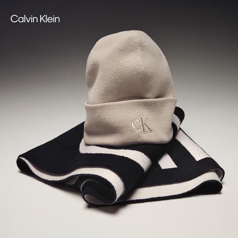 Calvin Klein Джинсовая унисекс вязаная шапка в рубчик с вышивкой OS