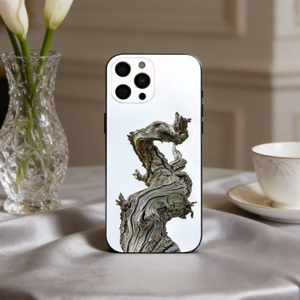Art W-Wood G-Grain Natural Phone Case For iPhone 17,16,15,14,13,12,11 Plus,Pro Max,XS,Soft Silicone Black Cover