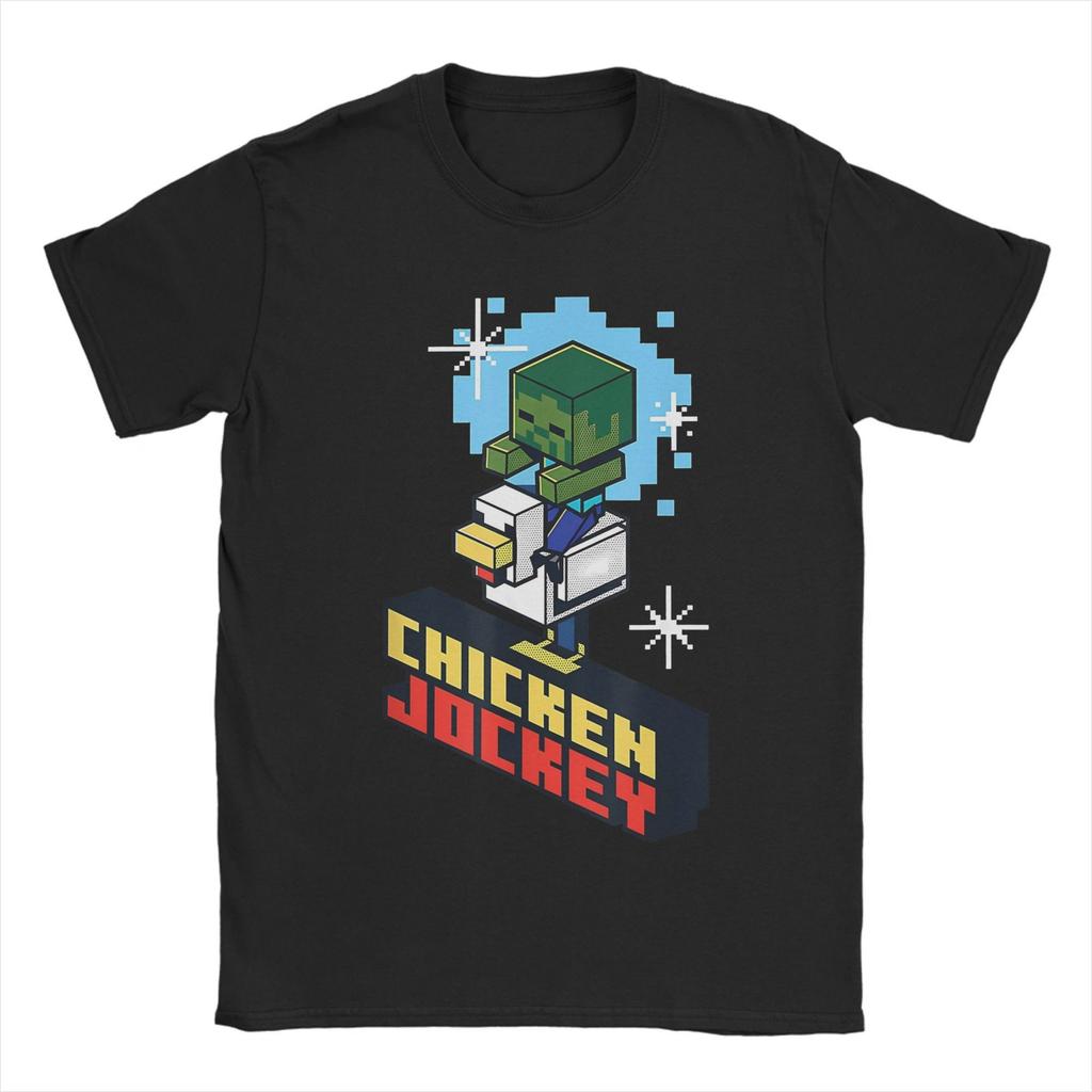 Printed Steve's Lava Chicken Pixel 2025 Movie T Shirt for Men Women 100% Cotton Tee Shirt Short Sleeve Clothing